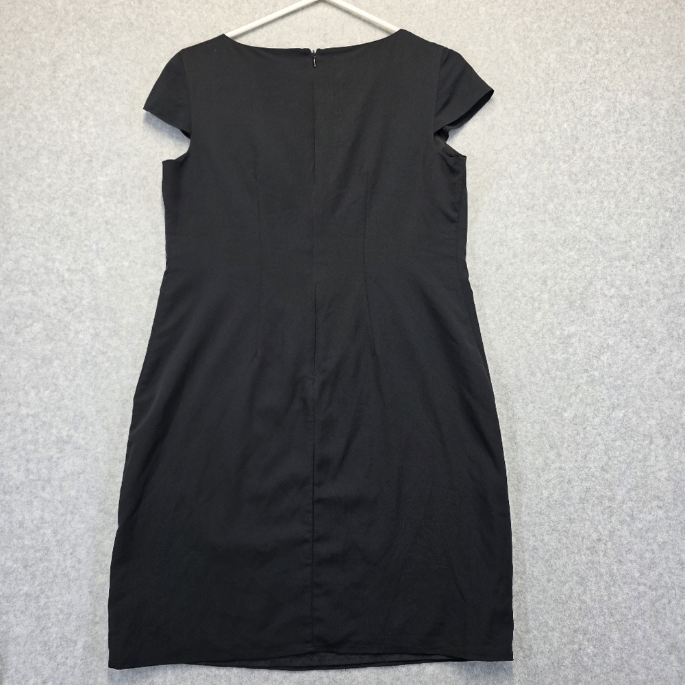 a.n.a Black Sheath Mini Dress Scoop Neck Raglan Sleeves - Picture 2 of 9